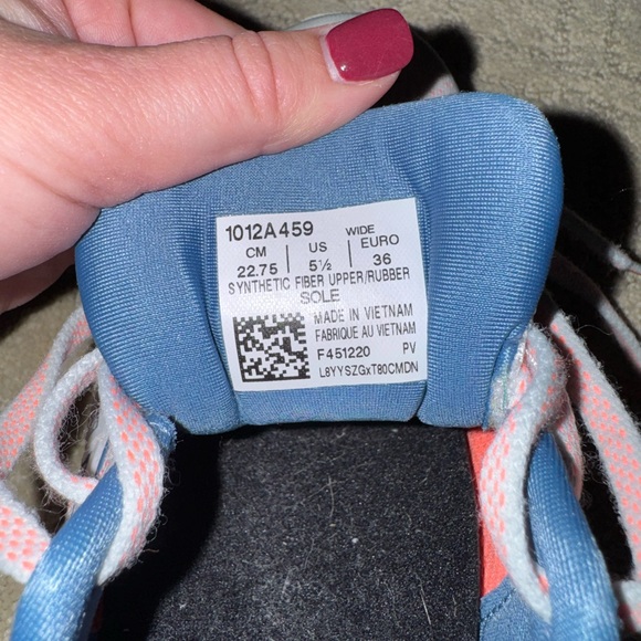 ASICS Women's Pink and Navy Athletic Shoes - Picture 3 of 3